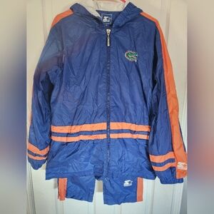 Vintage Starter Florida Gators Full Zip Hooded Jacket Warm Up Set (unisex)